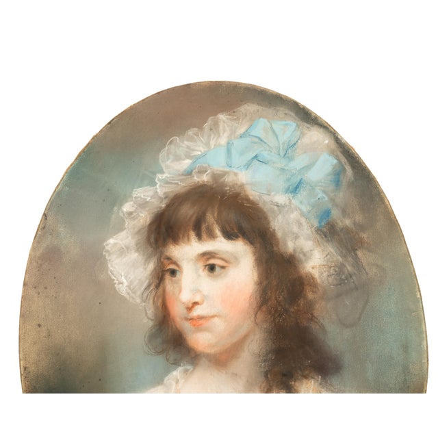 Late 18th Century 18th Century Pastel Portrait Painting Young Girl by John Russell Ra 1789, Framed For Sale - Image 5 of 9