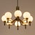 Mid-Century Italian Chandelier in Brass and Teak, 1960s For Sale - Image 11 of 11