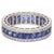 Early 21st Century Natural 2.64 cts blue sapphire band ring 18k gold For Sale - Image 5 of 18