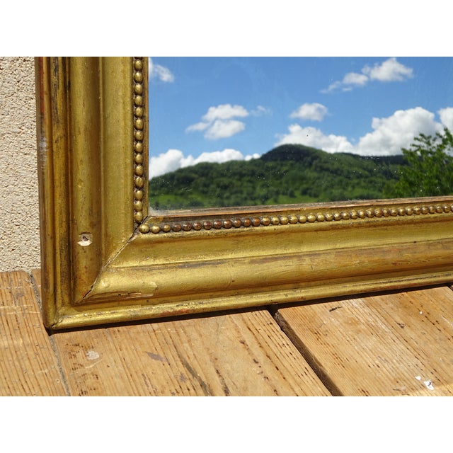 Gold Louis Philippe Beech Gilt Mirror, 1850s For Sale - Image 8 of 18