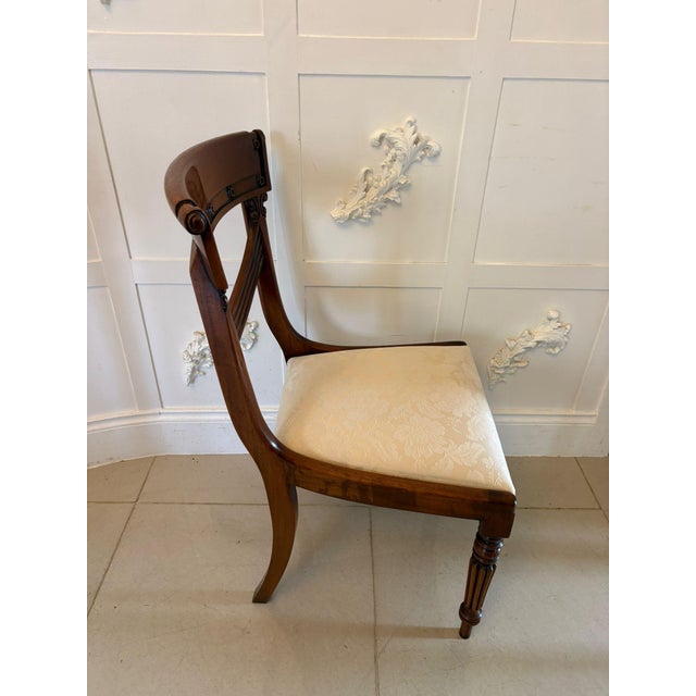 1920s Antique English Regency Style Mahogany Dining Chairs, 1920, Set of 10 For Sale - Image 5 of 14