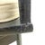 Vintage Hollywood Regency Black Lacquer Swivel Chair With Cane Back For Sale - Image 12 of 18
