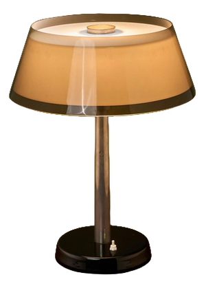 Tuomas Desk Lamp with Brown Shade by Yki Nummi, Finland, 1950s