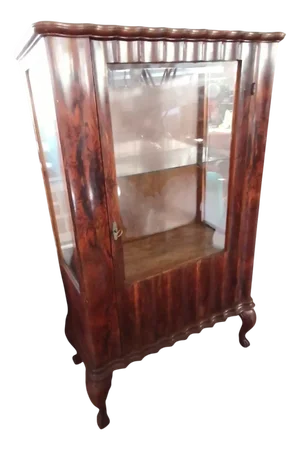 Antique Venetian Display Cabinet in Walnut Root, 1890s