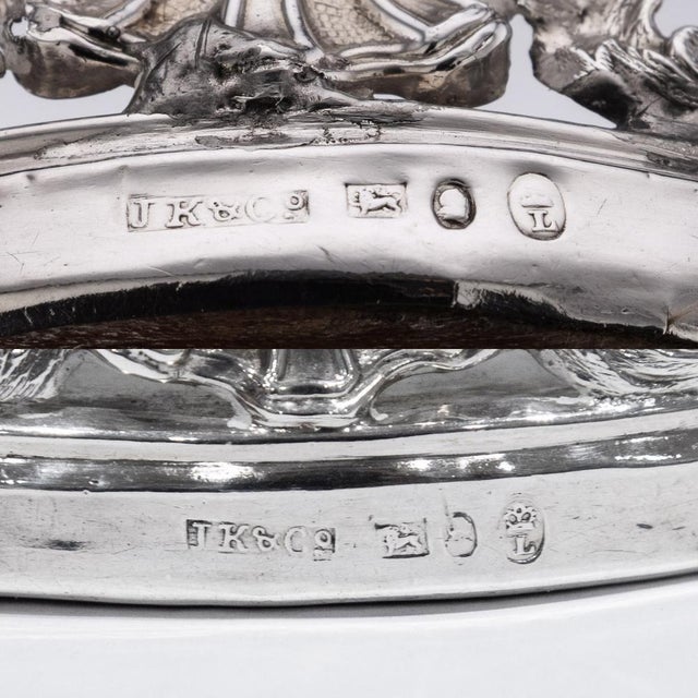 19th Century Georgian Solid Silver Wine Coasters, 1810s, Set of 2 For Sale - Image 14 of 15