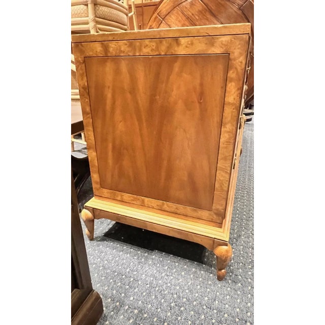 Mid-Century Modern 1970s Mastercraft Burlwood 9-Drawer Dresser W/ Brass Ring Pulls For Sale - Image 3 of 12