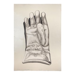 Giacomo Porzano, Glove, Etching on Cardboard, 1972 For Sale