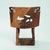 20th Century Fon Dignitary Monoxyl Carved Wood Armchairs and Table Set, Benin, 1954, Set of 3 For Sale - Image 14 of 18