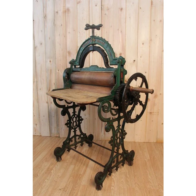 Antique Cast Iron Sheet Press For Sale - Image 11 of 11