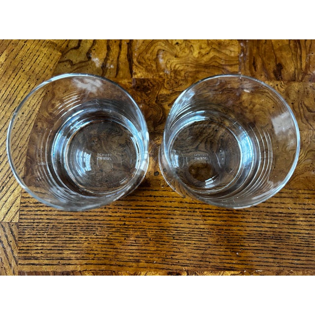 Mid-Century Modern Mid 20th Century Schott Zwiesel Double Old Fashioned Whisky/Bourbon Glasses Tumblers - Set of 2 For Sale - Image 3 of 5