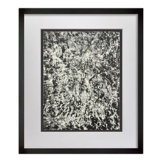 Francois Fiedler 1960 Original Lithograph, Framed Abstract Expressionist Art For Sale