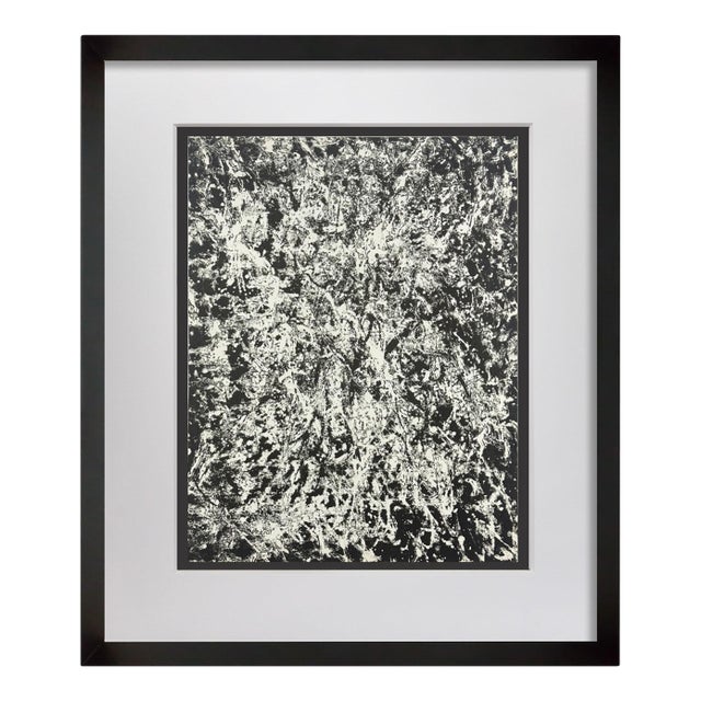 Francois Fiedler 1960 Original Lithograph, Framed Abstract Expressionist Art For Sale