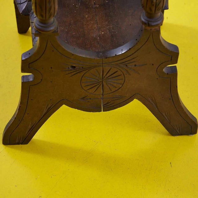 Vintage Carved Wooden Plant Stand For Sale - Image 4 of 10