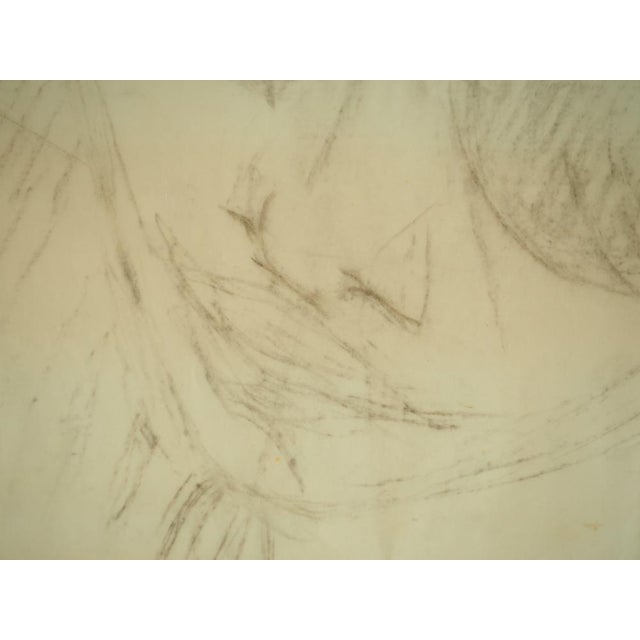 Modern Roger Crusat, Portrait de jeune fille, Felt Tip Pen on Paper For Sale - Image 3 of 6