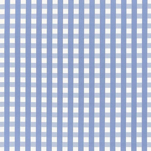 Sample - Schumacher Bermuda Check Fabric in Cornflower For Sale