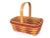 Farmhouse Vintage Handwoven Wooden Longaberger Basket For Sale - Image 3 of 11