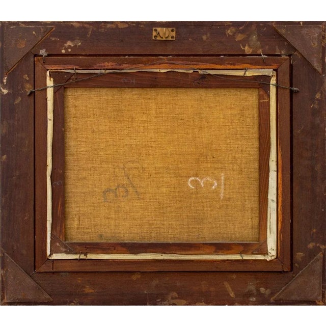 Mid 20th Century George Rene Sininki Village Scene Oil on Canvas For Sale - Image 5 of 5