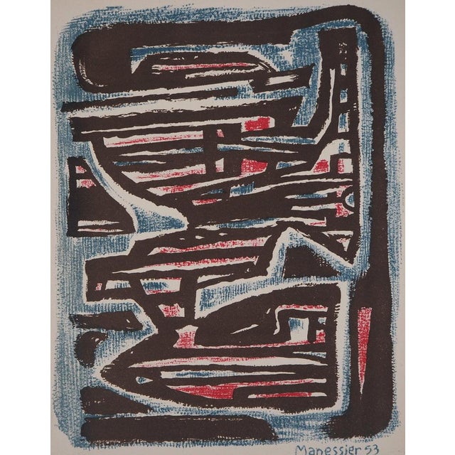 Alfred MANESSIER (1911-1993) Color Composition Original color lithograph Signed in the plate On heavy paper, 24 x 31 cm...