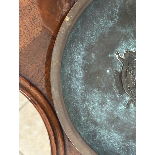 Antique Bronze Canadian Heraldry Crested Plate For Sale - Image 9 of 12