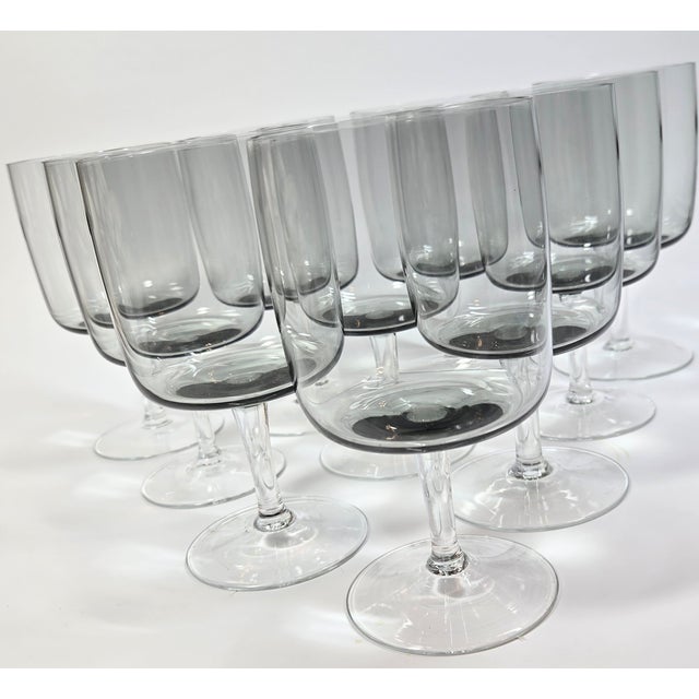 Mid-Century Smoke Goblets- Set of 10 For Sale - Image 9 of 12