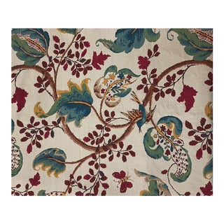 Vintage Jh Thorpe/ Schumacher "Fox Hollow" Fabric 4 Yard Piece For Sale