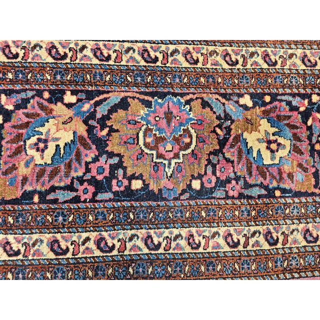 19th Century Oversized Persian Khorassan Rug, Hand-Knotted Wool, Allover Pattern, Purple & Blue, 11’ X 20’ For Sale - Image 4 of 17