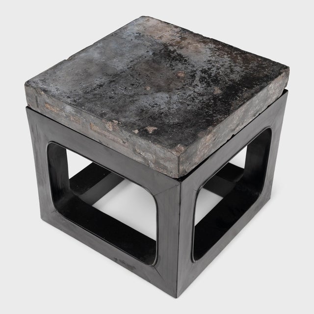 Contemporary Chinese Golden Brick Side Table, C. 1838 For Sale - Image 3 of 7
