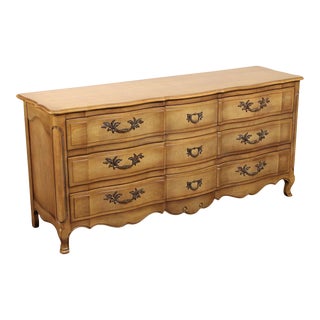 Fancher Vintage French Provincial Style Fruitwood Triple Dresser For Sale