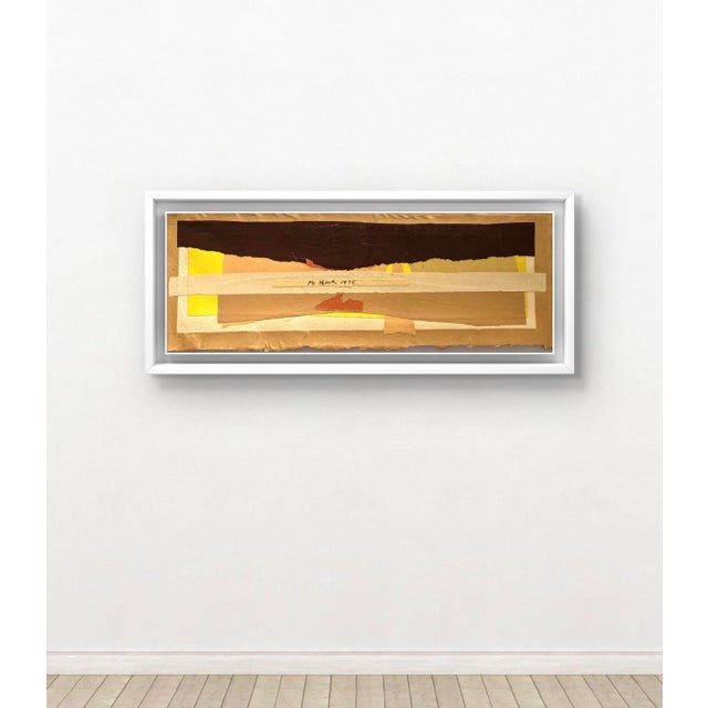 Mid-Century Modern Barbara Beck Mid Century Modern Paper Collage on Paper. 1976 For Sale - Image 3 of 6