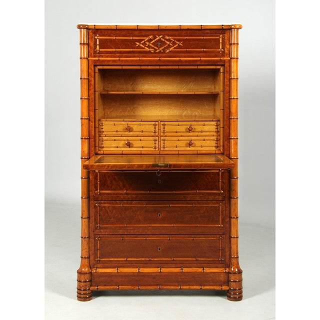 Faux Bamboo Secretary, 1870s For Sale - Image 18 of 18