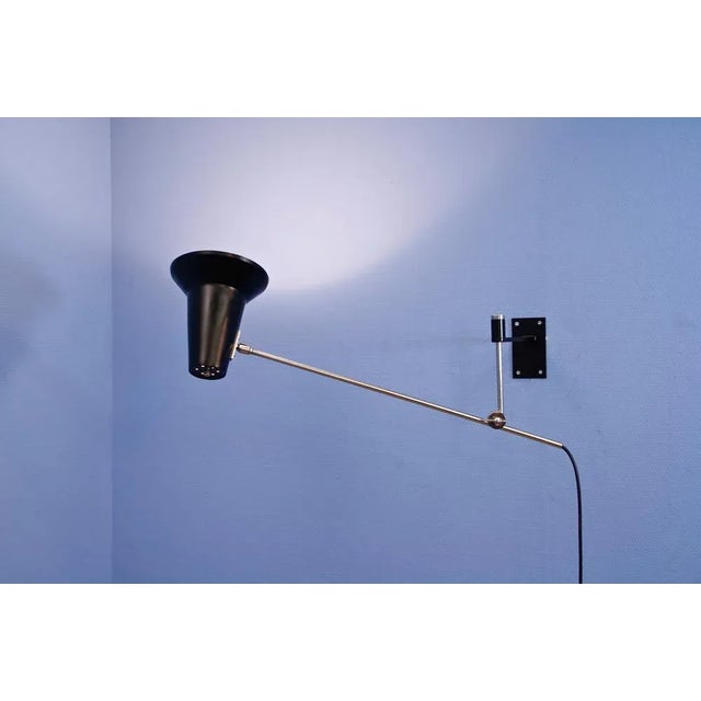Mid-Century Modern Dutch Wall Lamp by Willem Hagoort for Hagoort Lighting, 1960s For Sale - Image 3 of 12