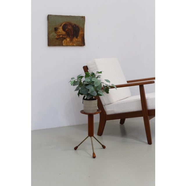 Vintage Danish Teak Tripod Side Table, 1950s For Sale - Image 12 of 17