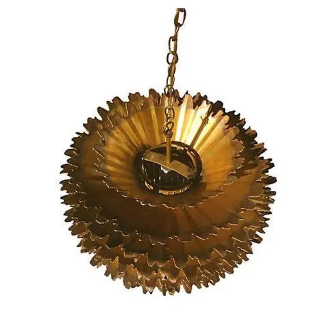 Mid 20th Century Tom Greene Chandelier Feldman Brutalist Hanging Light For Sale - Image 4 of 8