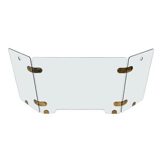 Fireplace Screen with Three Glass Panels and Brass. Circa 1970 For Sale