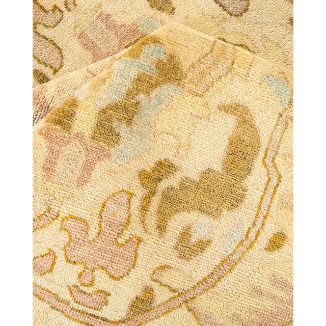 Textile Vintage Traditional Hand Knotted Wool Area Rug, Ivory - 6'1" X 9'0" For Sale - Image 7 of 9