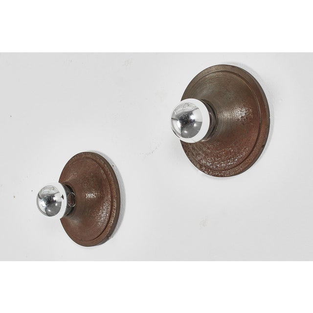 1960s Mid-Century Modern Italian Turned Bronze Wall Lamps, 1960s, Set of 2 For Sale - Image 5 of 18