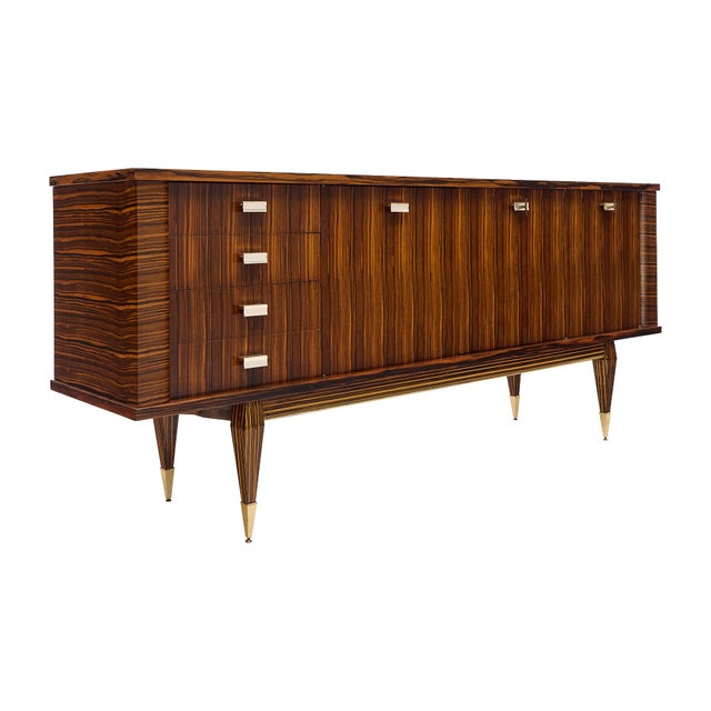 Mid-Century Modern Period Mid-Century Macassar of Ebony Buffet/Enfilade For Sale - Image 3 of 9