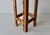 Vintage Scorched "Tortoise Shell" Style Bamboo Wicker Plant Stand Mid-Century For Sale - Image 4 of 13