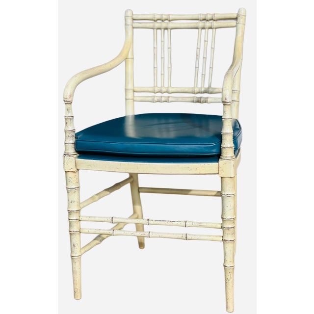 Kittinger Pair of Vintage Kittinger Faux Bamboo Armchairs For Sale - Image 4 of 17
