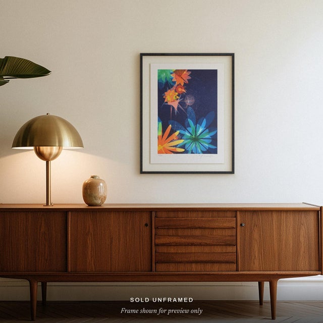 2007 Miguel Chevalier Sur-Nature Bleue Signed Lithograph | Chairish