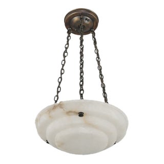 Alabaster Small Step Deco Pendant Light For Sale