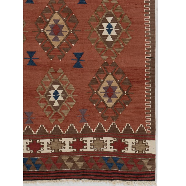 Vintage Circa 1940 Turkish Flat Weave Kilim Rug 3ft 8in X 5ft 7in For Sale - Image 4 of 8
