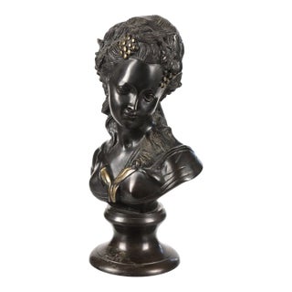 Early 1900s Parisian Bronze Bust For Sale