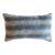 FirmaMenta Italian Blue and Natural Linen Striped Lumbar Pillow For Sale