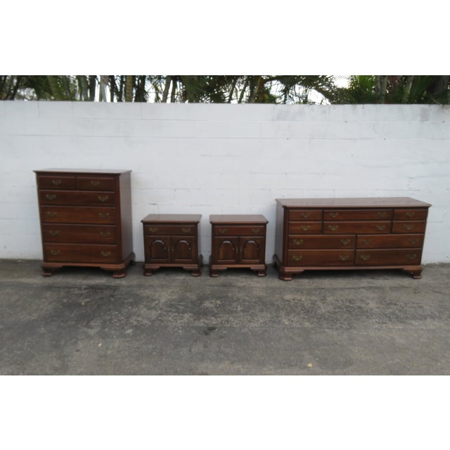 Ethan Allen Large Nightstands End Side Bedside Tables a Pair 5784 For Sale - Image 12 of 12