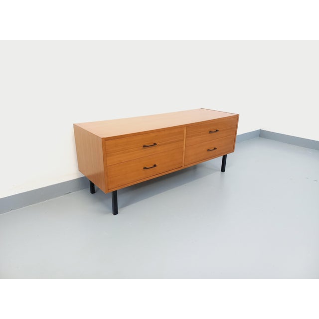 Small Vintage Sideboard in Teak and Metal, 1960s For Sale - Image 15 of 15