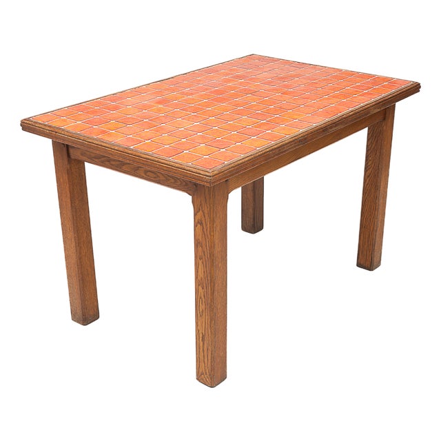 Oak Kitchen Table, 1950s For Sale