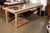 Wood Mid 20th Century Southern French Mid Century Natural Oak Dining Table with Fossil Black Marble Top For Sale - Image 7 of 12