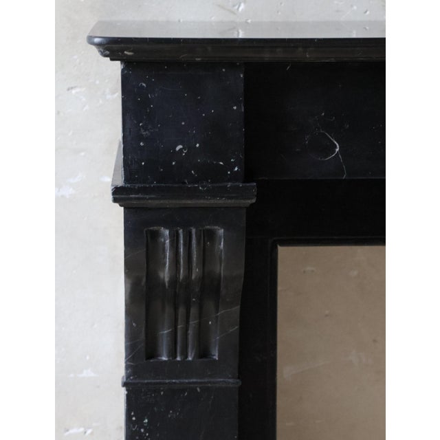 Black Antique Dutch Black Marble Mantel Piece, 1890s For Sale - Image 8 of 14