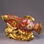 This is a substantial antique cloisonné enamel sculpture of a fish, a traditional Asian symbol representing abundance and...